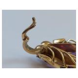 14k Gold Massive Amethyst Pendant with Diamonds