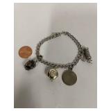 Vintage Sterling Silver Charm Bracelet
