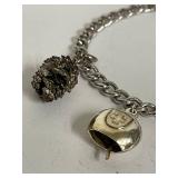 Vintage Sterling Silver Charm Bracelet
