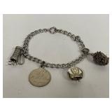 Vintage Sterling Silver Charm Bracelet