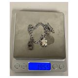 Vintage Sterling Silver Charm Bracelet