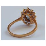 10K Mystic Topaz & Tanzanite Ring in Gold Setting