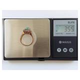 10K Mystic Topaz & Tanzanite Ring in Gold Setting