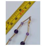 10K Gold and Amethyst Bead Necklace Jewelry