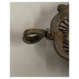 Vintage Sterling Silver Brooch with Smoky Gemstone