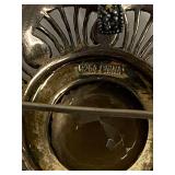 Vintage Sterling Silver Brooch with Smoky Gemstone