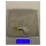 Mexican 925 Sterling Silver Howling Coyote Animal Pendant