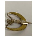 Sterling Silver Crescent Moon Goddess Figure Pin