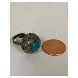 Vintage Silver Turquoise Ring