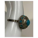 Vintage Silver Turquoise Ring