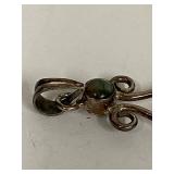 Vintage Silver Labradorite Pendant with Ornate Design