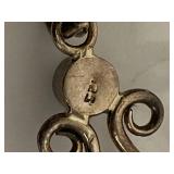 Vintage Silver Labradorite Pendant with Ornate Design