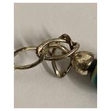 Colorful Vintage Beaded Necklace with Sterling Silver