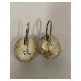 Sterling Silver Earrings with Coral / Spiny Oyster Stones