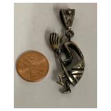 Sterling Silver Kokopelli Pendant Jewelry Native American Art