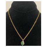Elegant Sterling Silver Gold Plated Jewelry Set incl Emeralds
