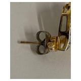 Elegant Sterling Silver Gold Plated Jewelry Set incl Emeralds