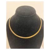 Elegant Milor Italy Sterling Silver Gold Finish Necklace