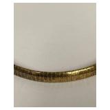 Elegant Milor Italy Sterling Silver Gold Finish Necklace