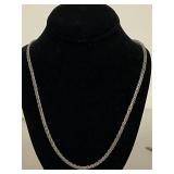 Sterling Silver Braided Chain Necklace Elegant Design