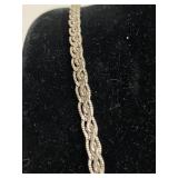 Sterling Silver Braided Chain Necklace Elegant Design