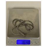 Sterling Silver Braided Chain Necklace Elegant Design