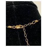 Elegant Gold-Tone Sterling Silver Pendant Necklace with Goldstone