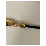 Elegant Gold-Tone Sterling Silver Pendant Necklace with Goldstone