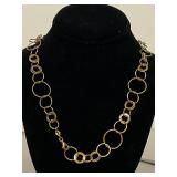 Elegant Sterling Silver Interlocked Ring Necklace Jewellery