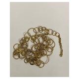 Elegant Sterling Silver Interlocked Ring Necklace Jewellery