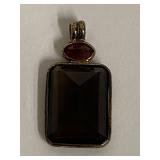 Elegant Sterling Silver Pendant Two-Stone Design