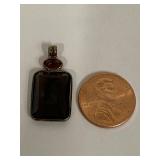 Elegant Sterling Silver Pendant Two-Stone Design