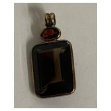 Elegant Sterling Silver Pendant Two-Stone Design