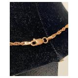 Sterling Silver Twisted Chain Necklace & Bracelet Elegant