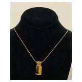 Sterling Silver Tiger Eye Necklace and Earrings Set