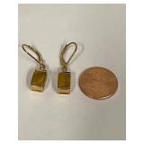 Sterling Silver Tiger Eye Necklace and Earrings Set