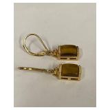 Sterling Silver Tiger Eye Necklace and Earrings Set