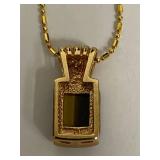 Sterling Silver Tiger Eye Necklace and Earrings Set