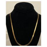 Sterling Silver Milor Italy Gold-Toned Flat Necklace Chain