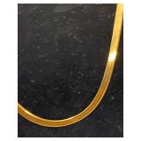 Sterling Silver Milor Italy Gold-Toned Flat Necklace Chain