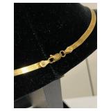 Sterling Silver Milor Italy Gold-Toned Flat Necklace Chain