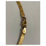 Sterling Silver Milor Italy Gold-Toned Flat Necklace Chain