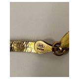 Sterling Silver Milor Italy Gold-Toned Flat Necklace Chain