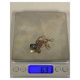 Sterling Silver Necklace with Multi-Colored Mystic Topaz Style Pendant