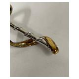 Spiral Sterling Silver and Gold-Tone Earrings