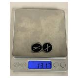 Sterling Silver Pisces / X Earrings .925