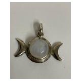 Sterling Silver Moon Phase Pendant Moonstone