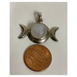 Sterling Silver Moon Phase Pendant Moonstone