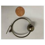 Vintage Sterling Silver Dangle Hoop Earrings