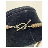 Sterling Silver Necklace with Fossil Pendant